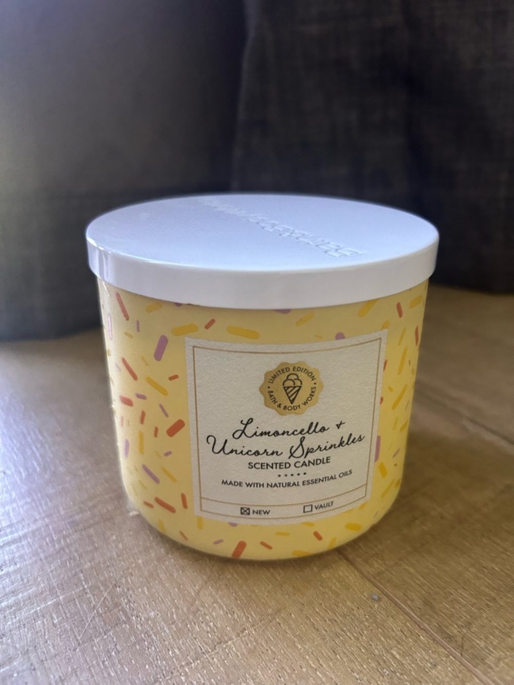 Bath & Body Works Limoncello + Unicorn Sprinkles Scented Candle - Yellow